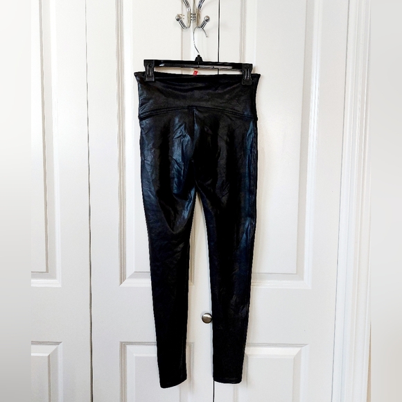SPANX Faux Leather Leggings Black Size Large Style #2437 - Picture 3 of 9
